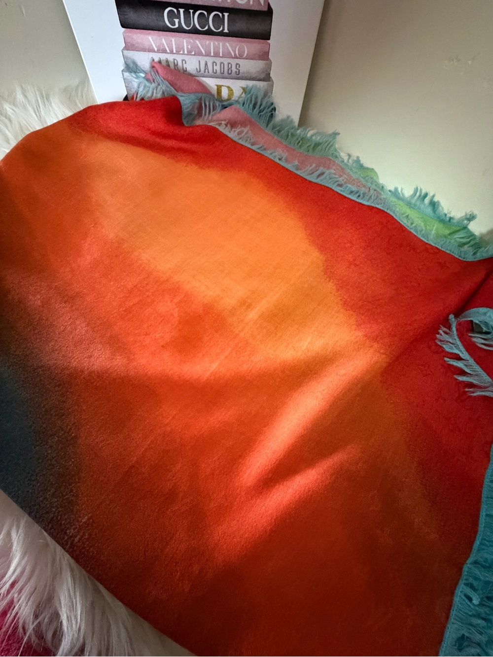 Louis Vuitton Multicolor Gradient Monogram Scarf. - Picture 13 of 16